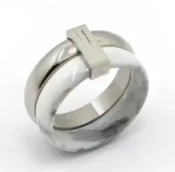 Stainless Steel Ring for Women Inlaid Zircon Rings Waterproof Romantic Fashion Jewelry - HONORABLE VETERANS SOLUTIONS