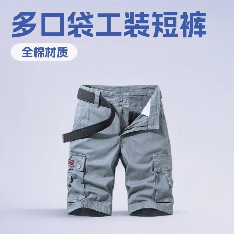Summer Men's Fashionable Multi-Pocket Workwear Shorts Thin Casual Fashion 95555 Cross-Border for Amazon - HONORABLE VETERANS SOLUTIONS