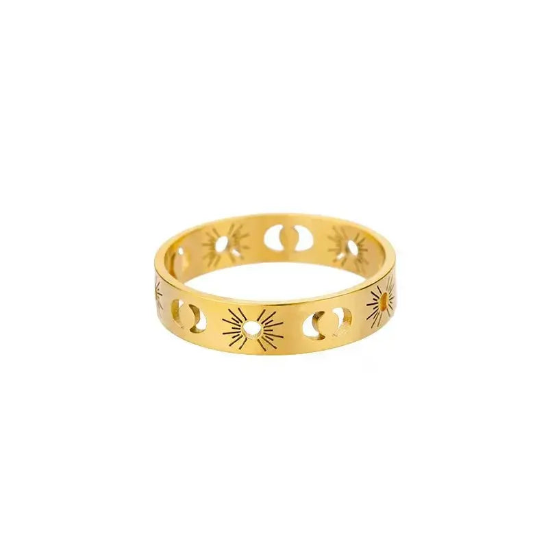 Trend Opal Finger Rings For Women Stainless Steel Adjustable Couple Geometric Open Ring Handmade Aesthetic Jewelry Gift Anillos - HONORABLE VETERANS SOLUTIONS