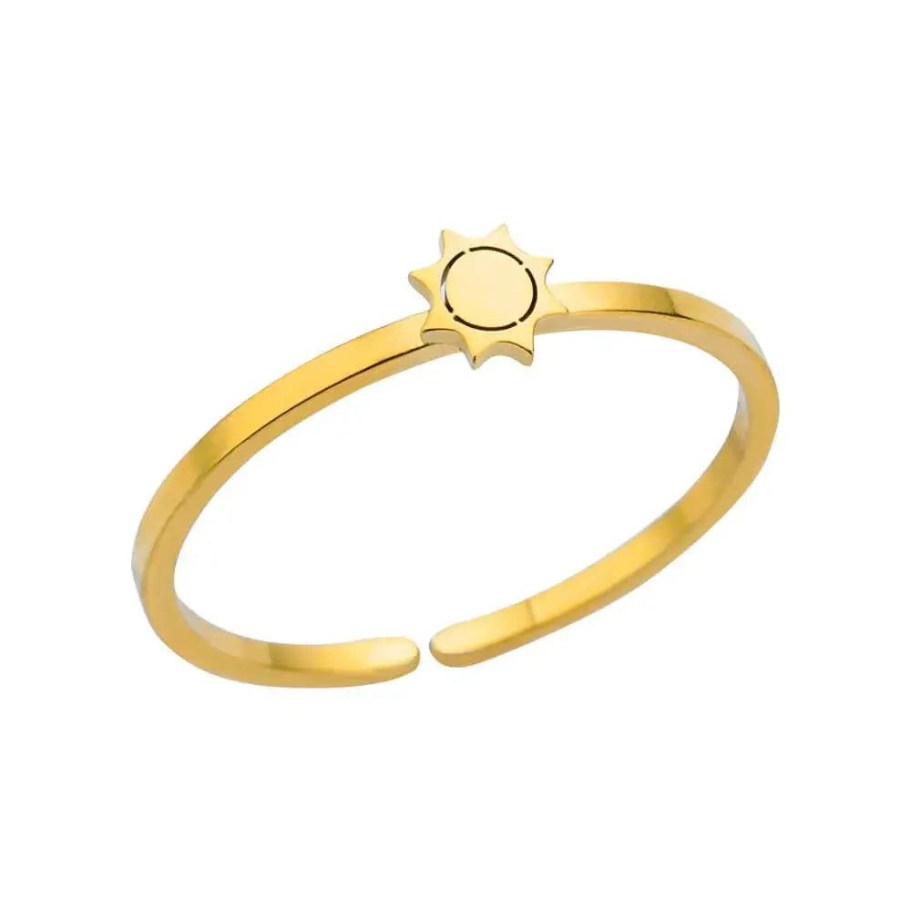 Trend Opal Finger Rings For Women Stainless Steel Adjustable Couple Geometric Open Ring Handmade Aesthetic Jewelry Gift Anillos - HONORABLE VETERANS SOLUTIONS