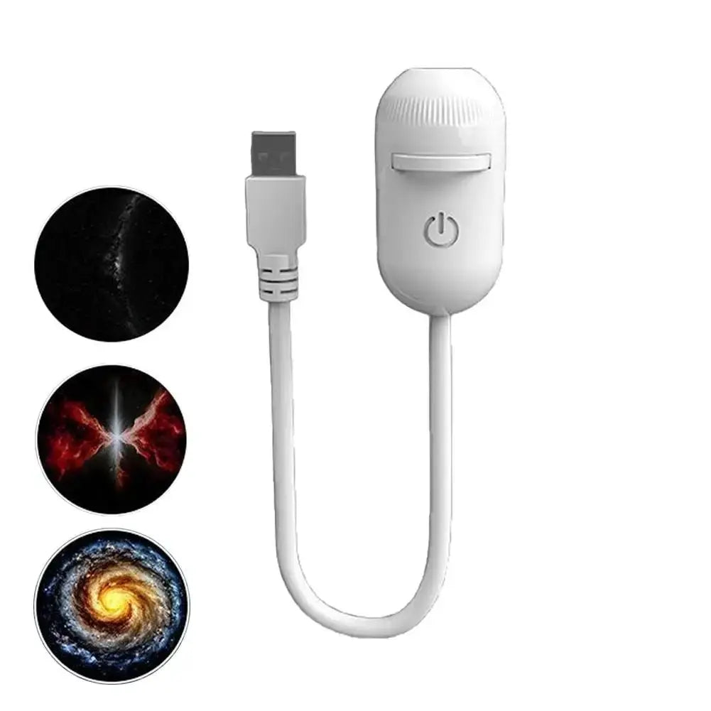 USB galaxy Projector Night Light 2-in-1 Mini Galaxy 360° Rotate LED Starry Sky Ambient Lamp For Party Home Saturn Decoration - HONORABLE VETERANS SOLUTIONS