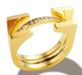 Zircon Inlay Ring – Waterproof Stainless Steel - HONORABLE VETERANS SOLUTIONS