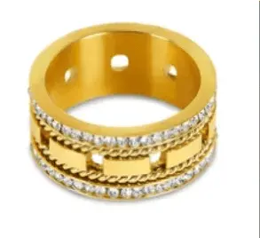Zircon Inlay Ring – Waterproof Stainless Steel - HONORABLE VETERANS SOLUTIONS