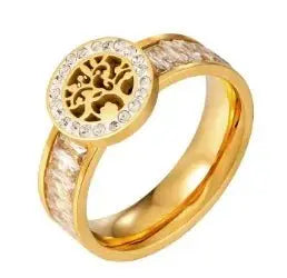 Zircon Inlay Ring – Waterproof Stainless Steel - HONORABLE VETERANS SOLUTIONS
